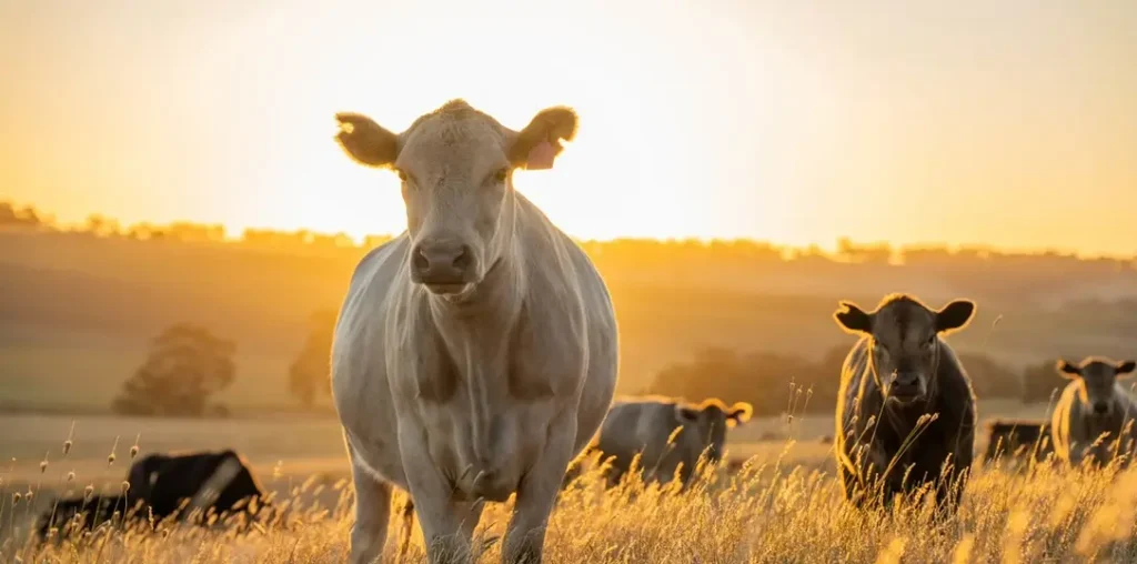 vet on the road contact us cows at sunset in a central coast paddock